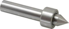 Riten - Straight Shank, 1-1/4" Head Diam 1,500 Lb Capacity Live Center - 1,000 Max RPM, 3/4" Long Case, 1/2" Point Diam, 9/16" Point Len, 440 Lb Max Workpiece, Standard Point - Americas Industrial Supply