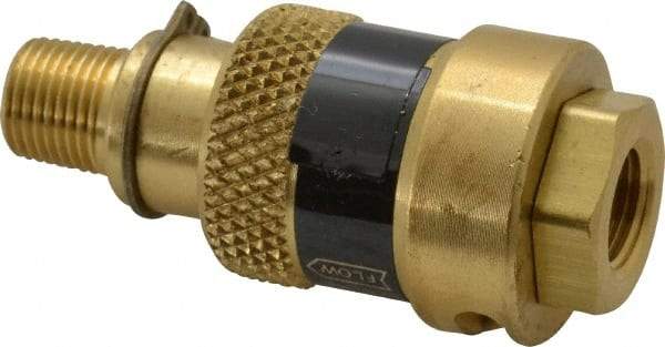 Coilhose Pneumatics - 1/8" Pipe, FNPT x MNPT, Brass Lockout Valve - 150 Max psi, Brass Sleeve - Americas Industrial Supply