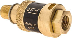 Coilhose Pneumatics - 1/4" Pipe, FNPT x MNPT, Brass Lockout Valve - 150 Max psi, Brass Sleeve - Americas Industrial Supply