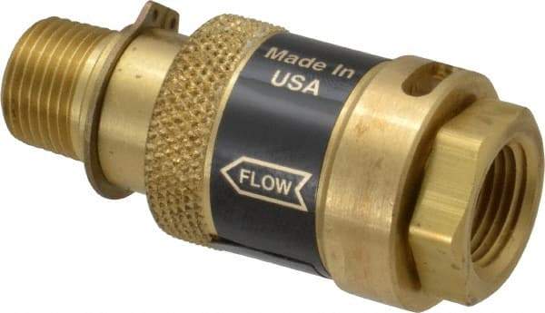 Coilhose Pneumatics - 3/8" Pipe, FNPT x MNPT, Brass Lockout Valve - 150 Max psi, Brass Sleeve - Americas Industrial Supply