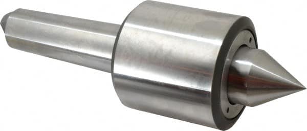 Riten - MT5 Taper Shank, 3-3/4" Head Diam 16,000 Lb Capacity Live Center - 3,200 Max RPM, 3-27/32" Head Length, 1-7/8" Point Diam, 2-1/4" Point Len, 8,000 Lb Max Workpc, Standard Point - Americas Industrial Supply