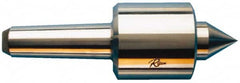 Riten - MT6 Taper Shank, 4-5/8" Head Diam 30,000 Lb Capacity Live Center - 3,000 Max RPM, 3-27/32" Head Length, 2" Point Diam, 2-1/4" Point Len, 14,000 Lb Max Workpc, Standard Point - Americas Industrial Supply