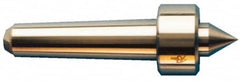 Riten - Straight Shank, 1-1/4" Head Diam 1,500 Lb Capacity Live Center - 1,000 Max RPM, 3/4" Long Case, 1/2" Point Diam, 9/16" Point Len, 100 Lb Max Workpiece, Standard Point - Americas Industrial Supply