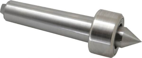 Riten - MT4 Taper Shank, 2-1/8" Head Diam 6,750 Lb Capacity Live Center - 1,000 Max RPM, 1-3/16" Head Length, 1" Point Diam, 1" Point Len, 1,800 Lb Max Workpc, Standard Point - Americas Industrial Supply