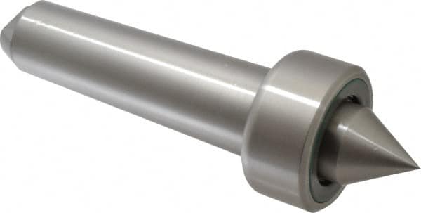 Riten - MT5 Taper Shank, 2-13/16" Head Diam 9,400 Lb Capacity Live Center - 1,000 Max RPM, 1-13/32" Head Length, 1-1/2" Point Diam, 1-1/2" Point Len, 3,800 Lb Max Workpc, Standard Point - Americas Industrial Supply