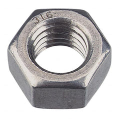 Value Collection - M22x2.50 Metric Coarse Steel Right Hand Hex Nut - 32mm Across Flats, 18mm High, Zinc-Plated Finish - Americas Industrial Supply