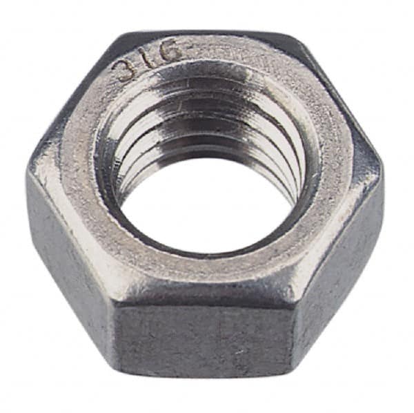 Value Collection - M33x3.50 Metric Coarse Steel Right Hand Hex Nut - 50mm Across Flats, 26mm High, Zinc-Plated Finish - Americas Industrial Supply