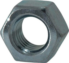 Value Collection - 1/2-13 UNC Steel Right Hand Hex Nut - 3/4" Across Flats, 7/16" High, Zinc Clear Finish - Americas Industrial Supply