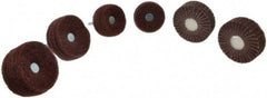 Superior Abrasives - 6 Piece Finishing Wheel Kit - 80 & 180 Grit, Medium & Very Fine Grade, Mounted on 1/4" Shank - Americas Industrial Supply