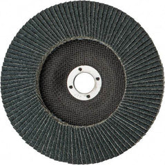 Weiler - 40 Grit, 7" Disc Diam, 7/8" Center Hole, Type 27 Zirconia Alumina Flap Disc - 8,600 Max RPM, Phenolic Backing, Arbor Attaching System, Coated - Americas Industrial Supply