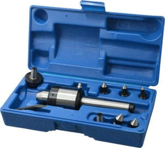 Interstate - 7 Point, 480 Lb Max Workpiece, 6-13/16" OAL, 1-11/16" Head Diam, Tool Steel, Live Center & Point Set - 3MT Taper, Interchangeable - Americas Industrial Supply