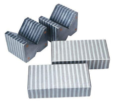 Value Collection - 1-5/16" Max Capacity, 90° Angle, Hardened Steel V-Block - 3-1/2" Long x 2-3/8" Wide x 1-7/8" High, Sold as 2 Block Set - Americas Industrial Supply