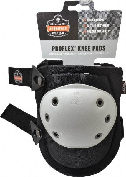 Ergodyne - Size Universal, Buckle Straps, Hard Protective Cap, Knee Pad - Foam Padding, Gray, Elastic Straps, Nylon Cover - Americas Industrial Supply