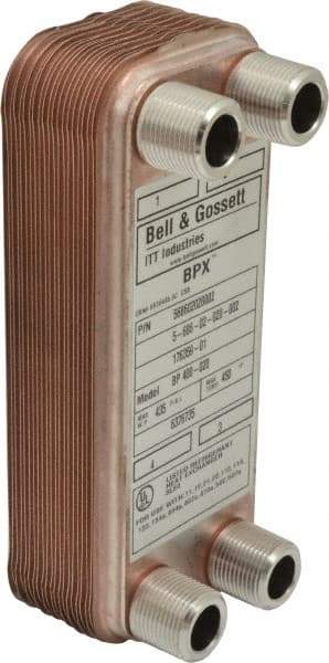 Bell & Gossett - Inch, Brazed Plate Heat Exchanger - Max psi, °F Max," Wide x" High x" Deep - Americas Industrial Supply