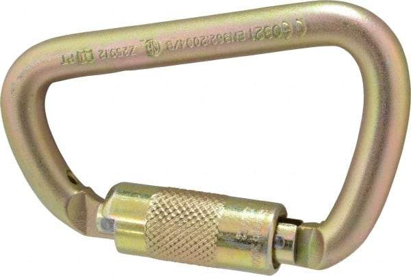 Gemtor - 10,000 Lb. Capacity Locking Carabiner - 1 Inch, Autolocking Gate, Steel - Americas Industrial Supply
