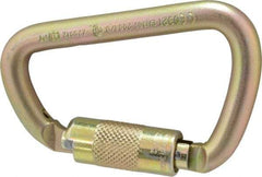 Gemtor - 10,000 Lb. Capacity Locking Carabiner - 1 Inch, Autolocking Gate, Steel - Americas Industrial Supply