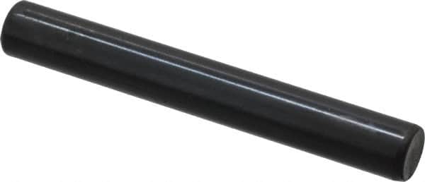 Holo-Krome - 6mm Diam x 45mm Pin Length Grade 8 Alloy Steel Standard Dowel Pin - Black Luster Finish, C 60 (Surface) & C 50-58 Hardness, 1 Beveled & 1 Rounded End - Americas Industrial Supply