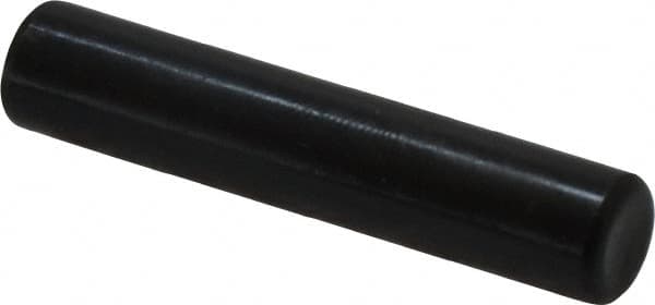 Holo-Krome - 8mm Diam x 40mm Pin Length Grade 8 Alloy Steel Standard Dowel Pin - Black Luster Finish, C 60 (Surface) & C 50-58 Hardness, 1 Beveled & 1 Rounded End - Americas Industrial Supply