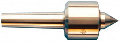 Riten - MT2 Taper Shank, 2-1/8" Head Diam 2,600 Lb Capacity Live Center - 6,000 Max RPM, 2" Head Length, 1" Point Diam, 1-1/4" Point Len, 440 Lb Max Workpc, Standard Point - Americas Industrial Supply