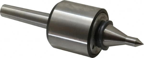 Riten - MT2 Taper Shank, 2-1/8" Head Diam 2,600 Lb Capacity Live Center - 6,000 Max RPM, 2" Head Length, 3/8" Point Diam, 2" Point Len, 310 Lb Max Workpc, 2" Tip Diam, Long Point - Americas Industrial Supply
