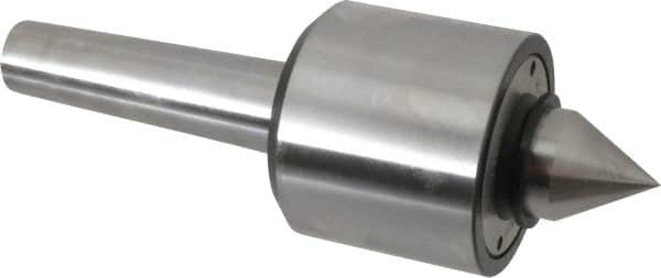 Riten - MT4 Taper Shank, 3-1/16" Head Diam 4,500 Lb Capacity Live Center - 4,000 Max RPM, 2-25/32" Head Length, 1-3/8" Point Diam, 1-13/16" Point Len, 2,100 Lb Max Workpc, Standard Point - Americas Industrial Supply