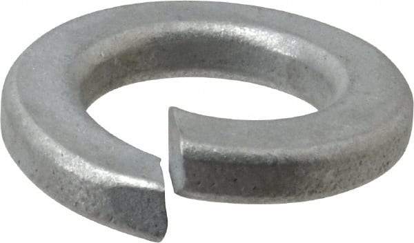Value Collection - 1/2", 0.506" ID, 1/8" Thick Split Lock Washer - Grade 2 Spring Steel, Zinc-Plated Finish, 0.506" Min ID, 0.518" Max ID, 0.873" Max OD - Americas Industrial Supply