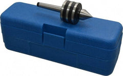 Interstate - MT1 Taper Shank, 1-9/16" Head Diam 556 Lb Capacity Live Center - 1-7/64" Head Length, 0.7813" Point Diam, 1-3/16" Point Len, 66 Lb Max Workpc, 4-9/16" OAL, Standard Point - Americas Industrial Supply