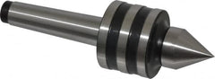 Interstate - MT2 Taper Shank, 1-39/64" Head Diam 756 Lb Capacity Live Center - 1-1/4" Head Length, 15/16" Point Diam, 1-11/32" Point Len, 260 Lb Max Workpc, 5-21/64" OAL, Standard Point - Americas Industrial Supply