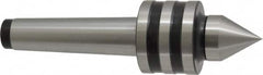Interstate - MT3 Taper Shank, 1-47/64" Head Diam 858 Lb Capacity Live Center - 1-11/32" Head Length, 1-1/16" Point Diam, 1.4531" Point Len, 650 Lb Max Workpc, 6-1/4" OAL, Standard Point - Americas Industrial Supply