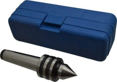 Interstate - MT4 Taper Shank, 1-29/32" Head Diam 1,051 Lb Capacity Live Center - 1-13/32" Head Length, 1.2188" Point Diam, 1.6094" Point Len, 1,000 Lb Max Workpc, 7-9/32" OAL, Standard Point - Americas Industrial Supply