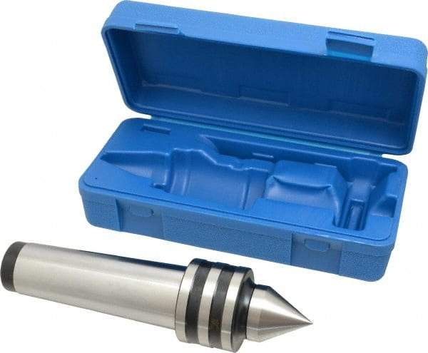 Interstate - MT5 Taper Shank, 2-9/32" Head Diam 1,397 Lb Capacity Live Center - 1-9/16" Head Length, 1-1/2" Point Diam, 1.9063" Point Len, 1,590 Lb Max Workpc, 8-25/32" OAL, Standard Point - Americas Industrial Supply