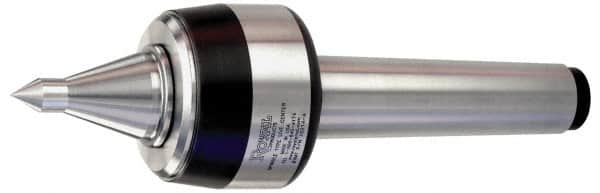 Royal Products - MT6 Taper Shank, 4" Head Diam 8,420 Lb Capacity Live Center - 3,500 Max RPM, 3.15" Head Length, 2" Point Diam, 3" Point Len, 2,420 Lb Max Workpc, 13-29/32" OAL, 3/4" Tip Diam, Long Point - Americas Industrial Supply