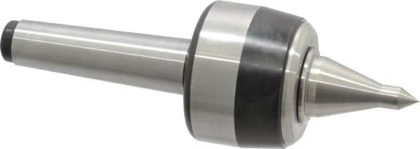 Royal Products - MT3 Taper Shank, 2.33" Head Diam 4,640 Lb Capacity Live Center - 5,000 Max RPM, 1-3/4" Head Length, 1" Point Diam, 1.86" Point Len, 740 Lb Max Workpc, 7-1/16" OAL, 3/8" Tip Diam, Long Point - Americas Industrial Supply