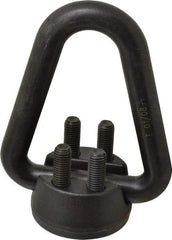 American Drill Bushing - 20,000 Lb Load Capacity Flip-Flop Hoist Ring - 42-50 Ft/Lb Torque, 5/8 Thread, Forged Chrome Moly Steel, Black Oxide Finish - Americas Industrial Supply