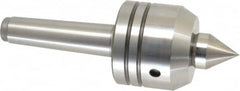 Royal Products - MT3 Taper Shank, 2-3/8" Head Diam 1,640 Lb Capacity Live Center - 5,000 Max RPM, 2.07" Head Length, 1" Point Diam, 1-1/4" Point Len, 500 Lb Max Workpc, 6-13/16" OAL, Changeable Standard Point - Americas Industrial Supply