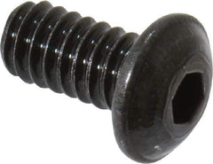 Value Collection - #2-56 UNC Hex Socket Drive, Button Screw - Alloy Steel, Black Oxide Finish, Fully Threaded, 3/16" Length Under Head - Americas Industrial Supply