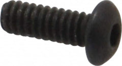 Value Collection - #2-56 UNC Hex Socket Drive, Button Screw - Alloy Steel, Black Oxide Finish, Fully Threaded, 1/4" Length Under Head - Americas Industrial Supply