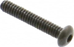Value Collection - #2-56 UNC Hex Socket Drive, Button Screw - Alloy Steel, Black Oxide Finish, Fully Threaded, 1/2" Length Under Head - Americas Industrial Supply