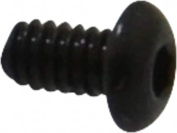 Value Collection - #3-48 UNC Hex Socket Drive, Button Screw - Alloy Steel, Black Oxide Finish, Fully Threaded, 3/16" Length Under Head - Americas Industrial Supply
