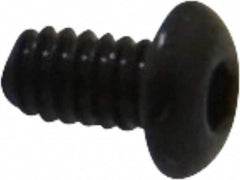Value Collection - #3-48 UNC Hex Socket Drive, Button Screw - Alloy Steel, Black Oxide Finish, Fully Threaded, 3/16" Length Under Head - Americas Industrial Supply