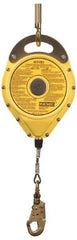 Gemtor - 50' Long, 19 Lb Capacity, Galvanized Steel Cable Self-Retracting Lifeline - 0.187" Diam, Swivel Locking Snap Hook Connector - Americas Industrial Supply