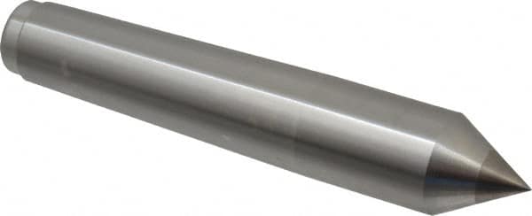 Royal Products - 0.938" Head Diam, Carbide-Tipped Steel Standard Point Solid Dead Center - 3MT Morse Taper, 0.938" Point Diam, 5-1/4" OAL - Americas Industrial Supply