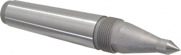 Royal Products - 1.231" Head Diam, Hardened Steel Long Point Solid Dead Center - 4MT Morse Taper, 1/2" Point Diam, 0.81" Point Length, 7-5/16" OAL - Americas Industrial Supply