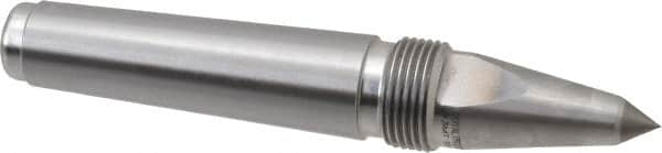 Royal Products - 0.938" Head Diam, Carbide-Tipped Steel Long Point Solid Dead Center - 3MT Morse Taper, 0.38" Point Diam, 5.94" OAL - Americas Industrial Supply