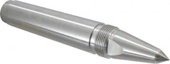 Royal Products - 1.231" Head Diam, Carbide-Tipped Steel Long Point Solid Dead Center - 4MT Morse Taper, 1/2" Point Diam, 7-5/16" OAL - Americas Industrial Supply