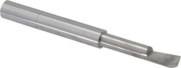 Accupro - 0.21" Min Bore Diam, 1" Max Bore Depth, 1/4 Shank Diam, Helical Boring Bar - Right Hand Cut, Solid Carbide, Bright Finish - Exact Industrial Supply