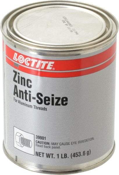 Loctite - 1 Lb Can General Purpose Anti-Seize Lubricant - Zinc, -29 to 398°C, Gray, Water Resistant - Americas Industrial Supply