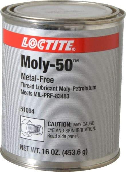 Loctite - 1 Lb Can General Purpose Anti-Seize Lubricant - Molybdenum Disulfide, -29 to 750°F, Gray, Water Resistant - Americas Industrial Supply