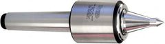 Royal Products - MT6 HD Taper Shank, 3.82" Head Diam 5,300 & 7,510 Lb Capacity Live Center - 3,000 Max RPM, 3.89" Head Length, 2" Point Diam, 3.34" Point Len, 5,240 Lb Max Workpc, 14-13/16" OAL, 3/4" Tip Diam, Long Point - Americas Industrial Supply