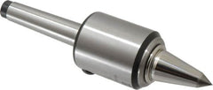 Royal Products - MT2 Taper Shank, 1.7" Head Diam 830 Lb Capacity Carbide Tipped Live Center - 12,000 Max RPM, 2.12" Head Length, 7/8" Point Diam, 1-3/4" Point Len, 180 Lb Max Workpc, 6-39/64" OAL, 3/8" Tip Diam, Long Point - Americas Industrial Supply